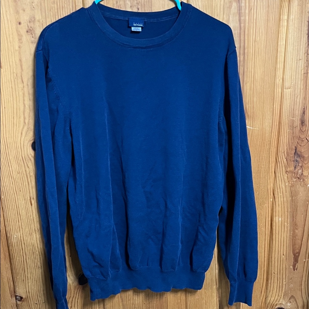 Basic Editions Men's Deep Blue Crewneck Sweater
